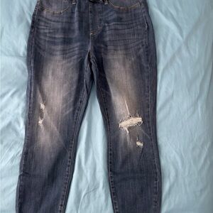 Judy Blue Dark Wash Distressed Skinny Jeans